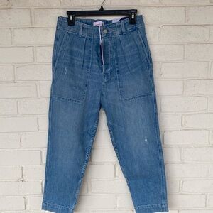 NWT Sundry Pleated Tapered Leg Denim Trouser Pant